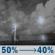 Tonight: A chance of showers and thunderstorms. Mostly cloudy, with a low around 72. South wind 0 to 5 mph. Chance of precipitation is 50%. New rainfall amounts between a half and three quarters of an inch possible. Tonight: Chance Showers And Thunderstorms