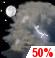 Sunday Night: A chance of showers and thunderstorms before 7pm, then a chance of showers and thunderstorms between 7pm and 4am, then a chance of showers and thunderstorms. Mostly cloudy, with a low around 66. East wind 0 to 5 mph. Chance of precipitation is 50%. Sunday Night: Chance Showers And Thunderstorms